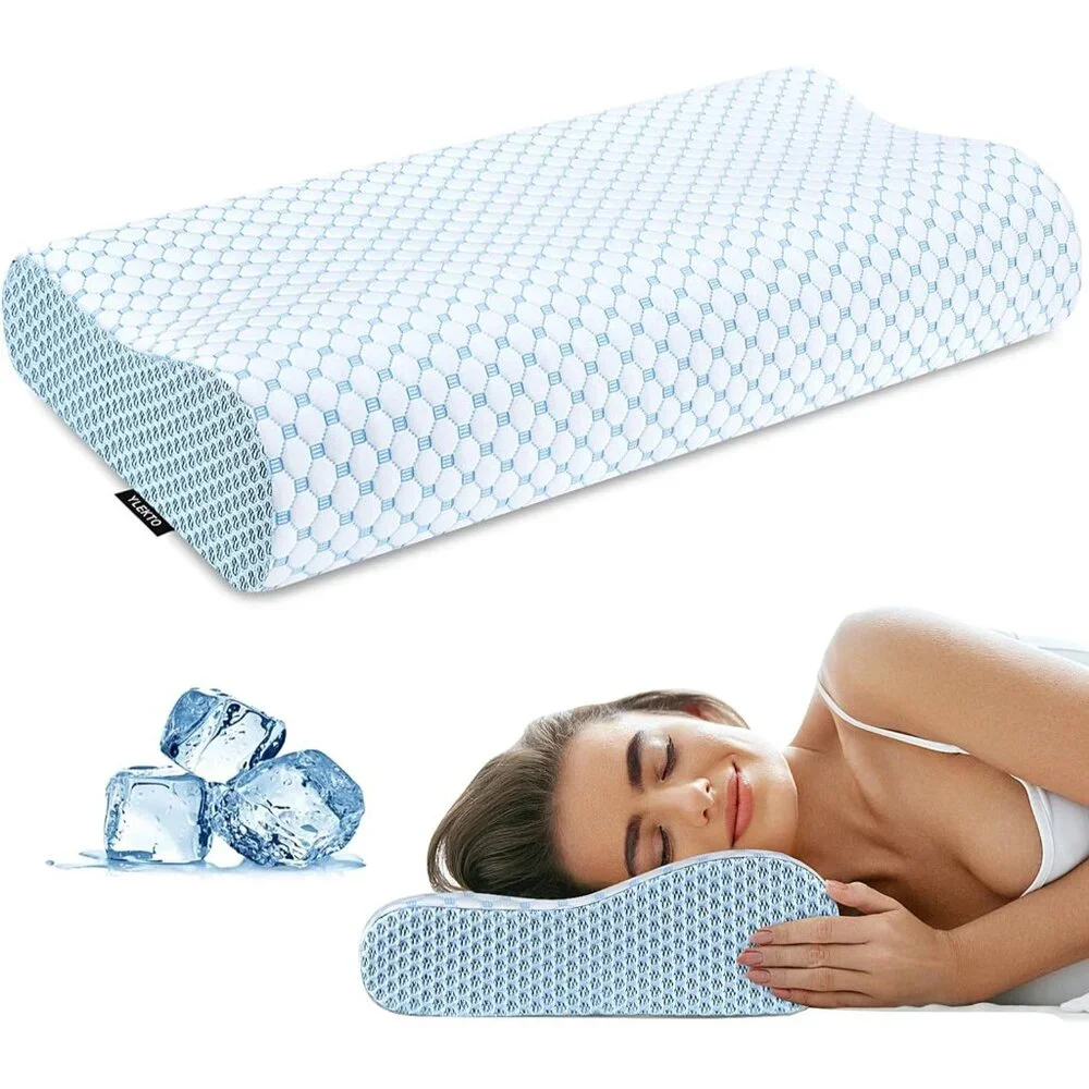 Cervical Pillow for Neck Pain Relief, Contour Memory Foam Pillows for Sleeping, - Picture 1 of 7
